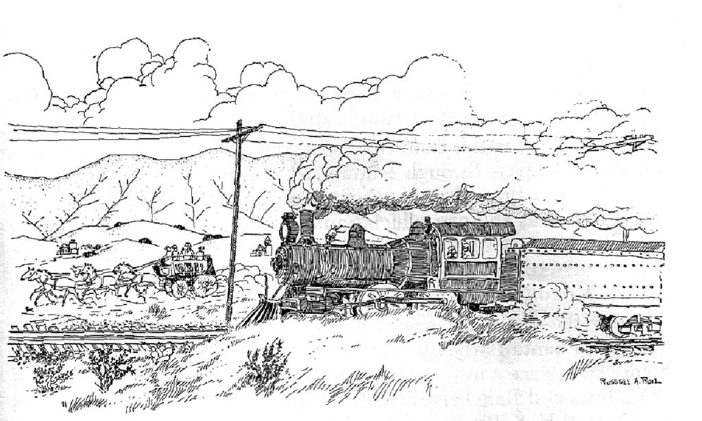 stagecoach and train